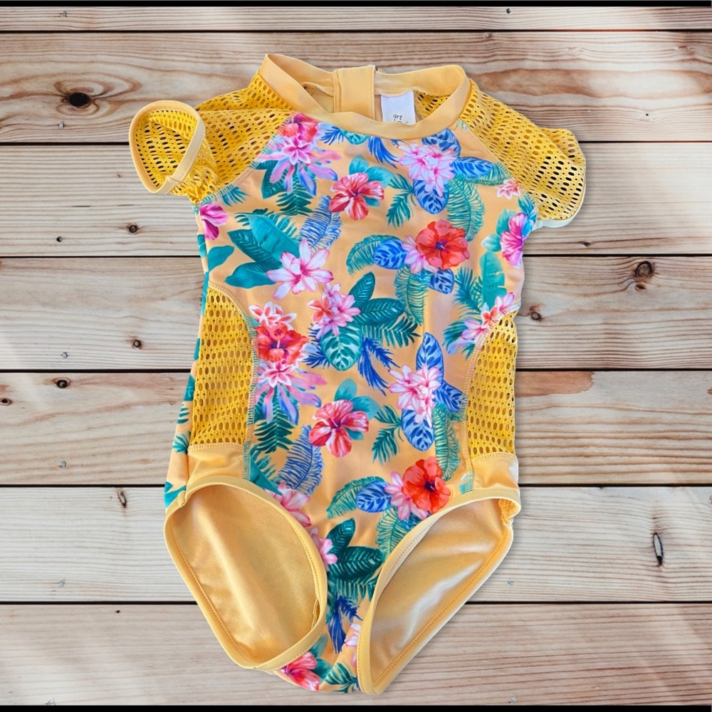 Floral Bathing Suit - Size M (7/8)